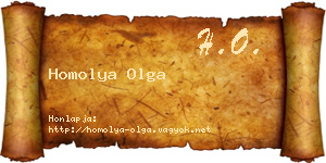 Homolya Olga névjegykártya