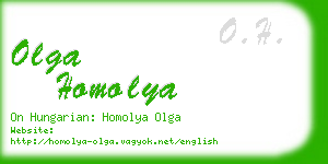 olga homolya business card